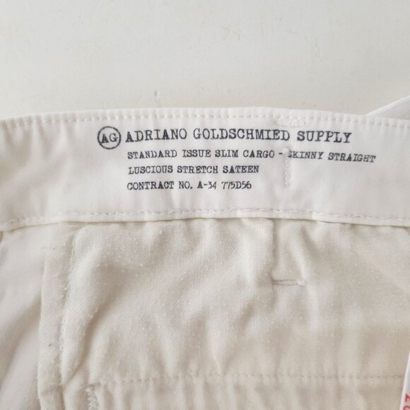 Adriano Goldschmied Supply White Skinny Cargo Pants Women's Size 26 - Picture 3 of 6